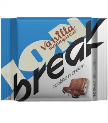 ΙΟΝ ΣΟΚΟΛΑΤΑ BREAK COOKIES&CREAM 12Χ100gr